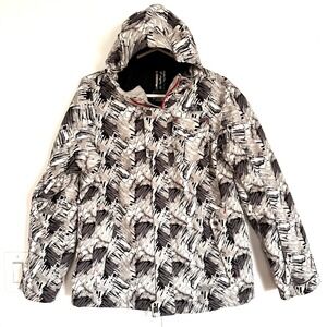 The North Face HyVent Cryptic All Over Print Ski Snowboard Jacket Womens L Rocco